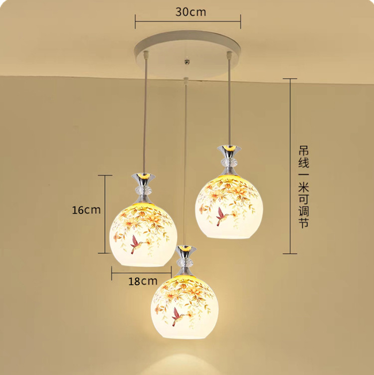 花鸟餐厅吊灯单头3头大气简约现代家用饭厅灯创意个性餐桌餐吊灯,淘宝优惠券,粉丝福利购,淘宝优惠卷