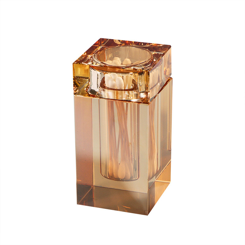 方形水晶棉签筒实用水晶玻璃棉签罐透明棉签收纳盒化妆盒酒店用品,淘宝优惠券,粉丝福利购,淘宝优惠卷