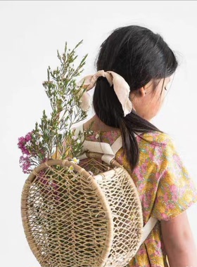 ins北欧风背篓儿童房装饰摆件