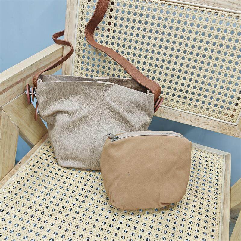 头层牛皮2025新款女包真皮单肩斜挎包小方包水桶百搭手提包子母包,淘宝优惠券,粉丝福利购,淘宝优惠卷