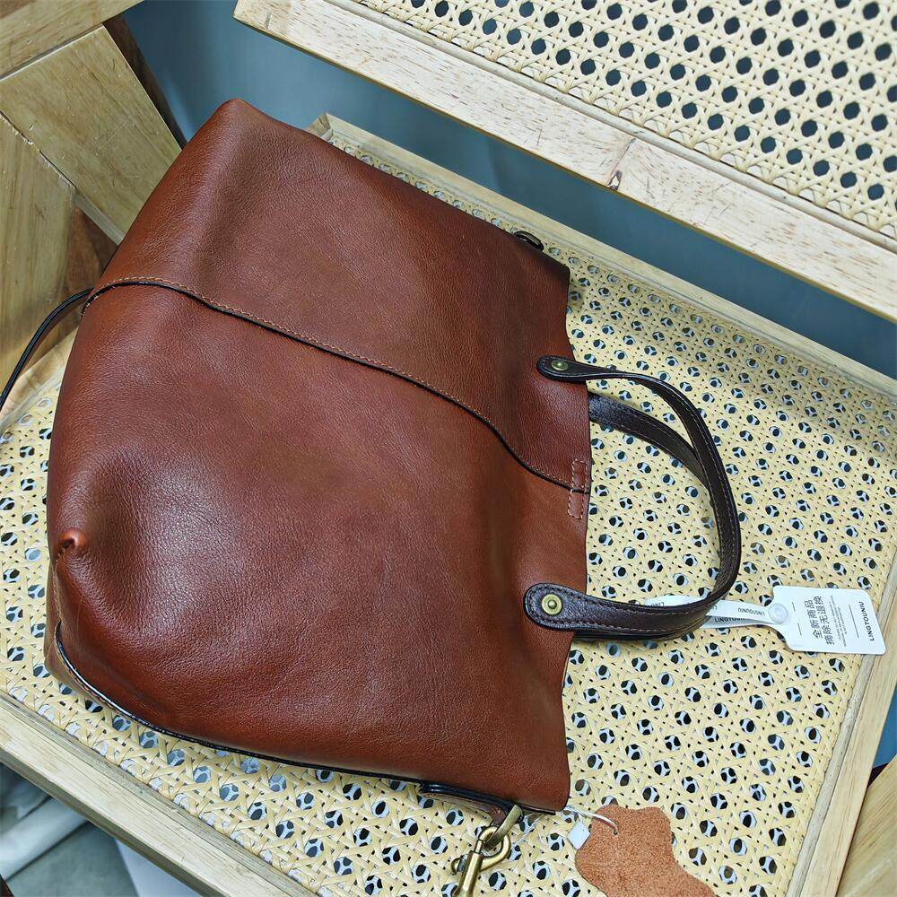 进口植鞣树膏头层牛皮复古子母手提外贸出口真皮单肩斜挎特价女包,淘宝优惠券,粉丝福利购,淘宝优惠卷