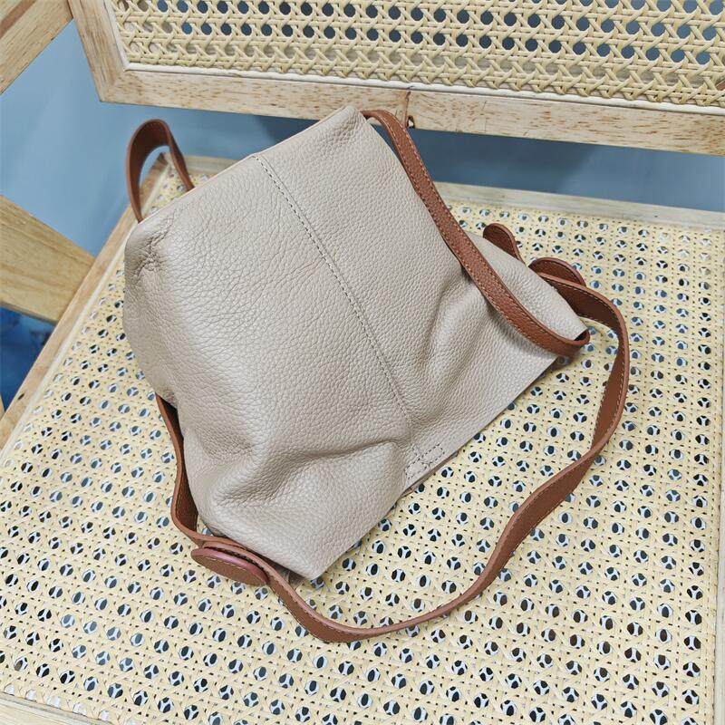 头层牛皮2025新款女包真皮单肩斜挎包小方包水桶百搭手提包子母包,淘宝优惠券,粉丝福利购,淘宝优惠卷