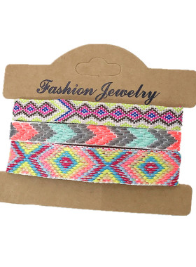 3条编织手链套装中古风男女通用