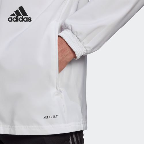 Adidas/阿迪达斯正品男子21年运动服连帽上衣梭织防风夹克 GP4966 - 图2