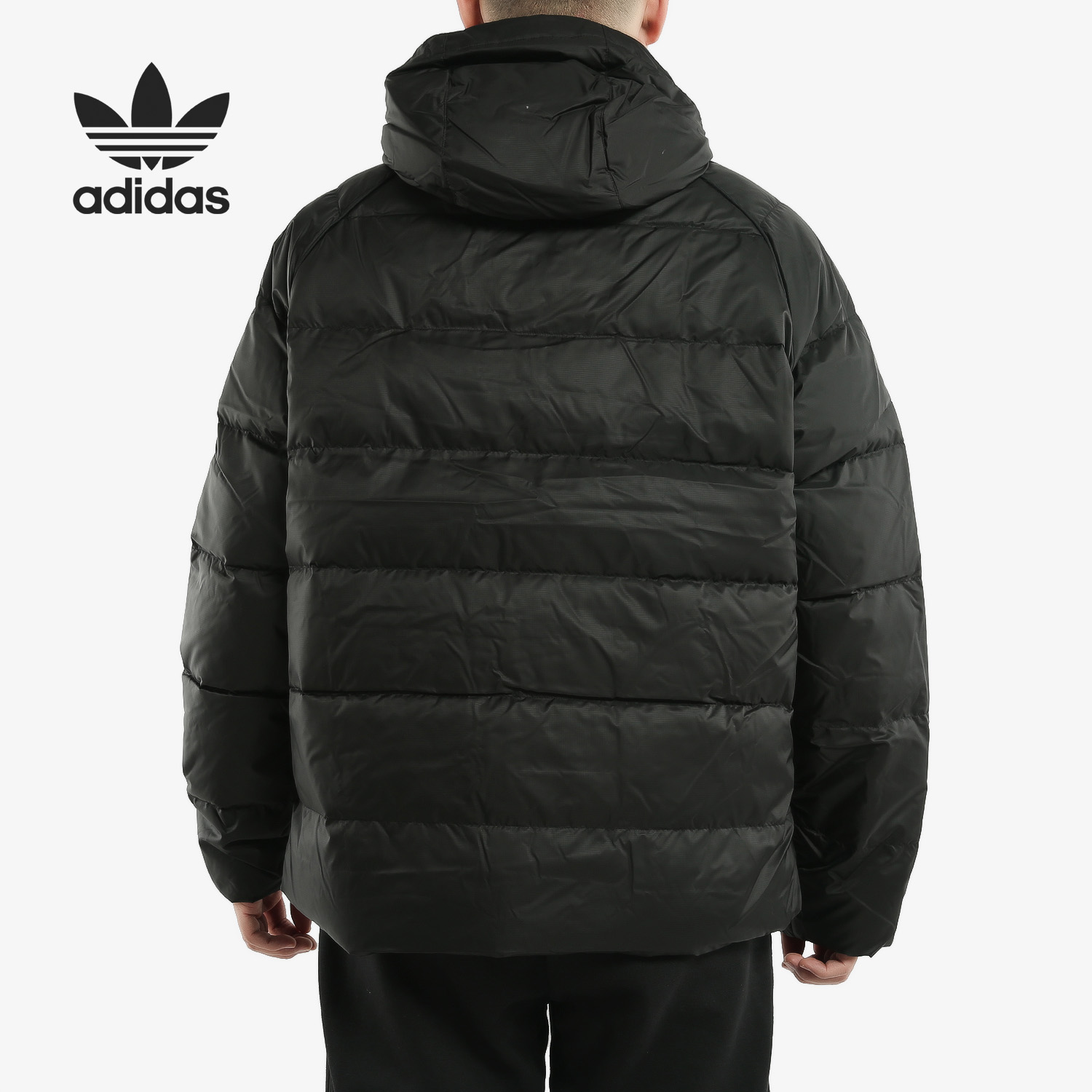 Adidas/阿迪达斯正品三叶草JACKET DOWN DET男子运动羽绒服FI8196-图2