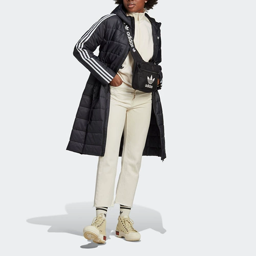 Adidas/阿迪达斯 Спортивная длинная толстовка с капюшоном, пуховик, официальный продукт, средней длины