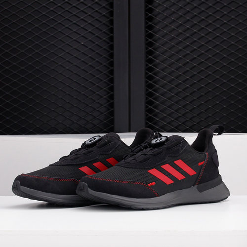 Adidas/阿迪达斯官方正品 RapidaRun BOA K 大童运动跑步鞋FU7314 - 图1