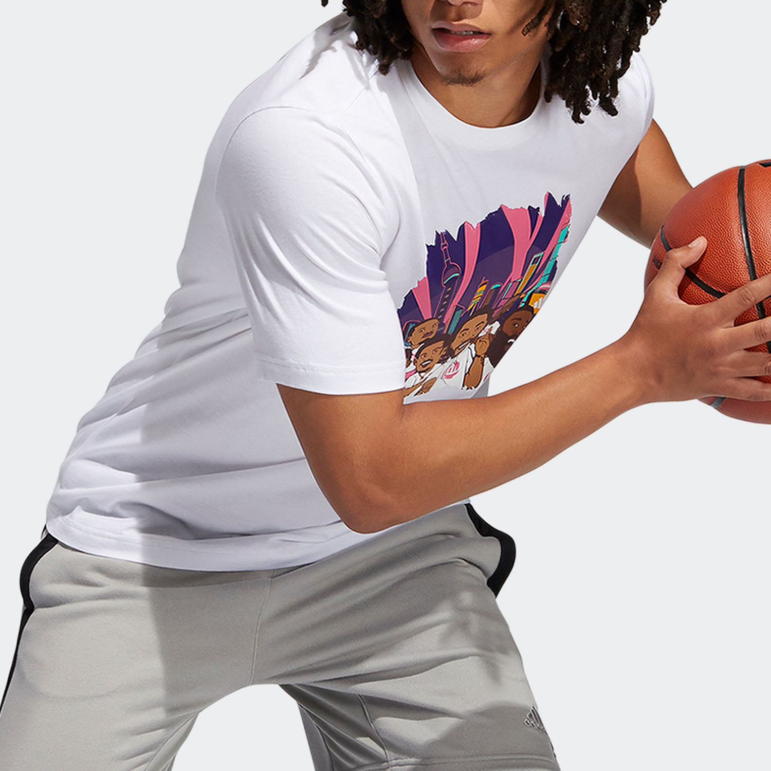 Adidas/阿迪达斯正品新款男子篮球休闲运动短袖T恤 GL4426 - 图2