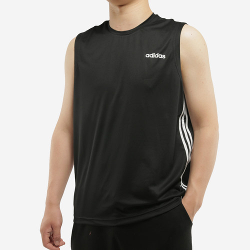 Adidas/阿迪达斯正品当季新款男子D2M SL3S休闲运动T恤背心DU1249 - 图0