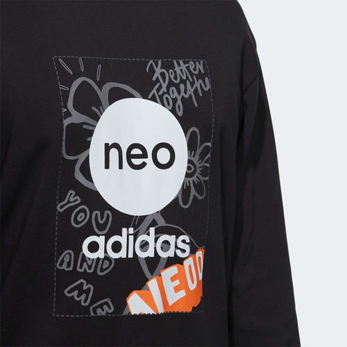 Adidas/阿迪达斯正品春季新款Neo情侣男女休闲套头卫衣HM7433 - 图2