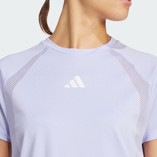 Adidas/阿迪达斯正品2025夏季女士经典跑步训练透气短袖JE6201 - 图2
