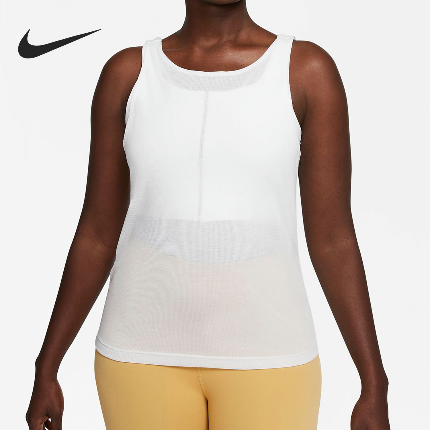 Nike/耐克正品夏季新款YOGA RUCHED 女子舒适背心健身瑜伽CJ4218 - 图0