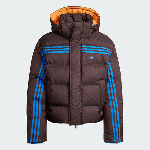 Adidas/阿迪达斯正品三叶草男士复古拼接短裤羽绒服JL9556 - 图0