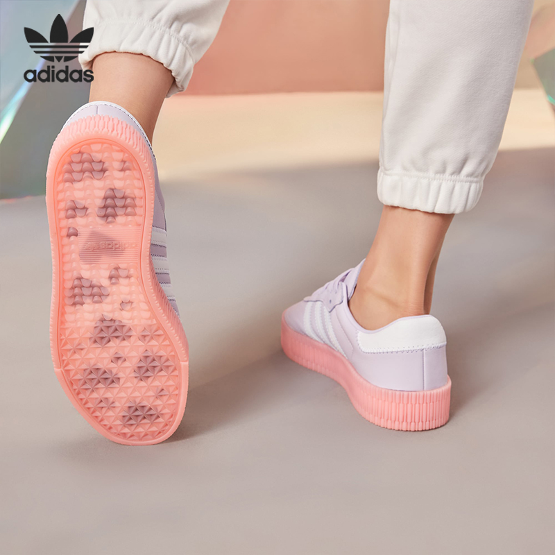 Adidas/阿迪达斯正品新款三叶草SAMBAROSE W女子经典休闲鞋EF4966 - 图1