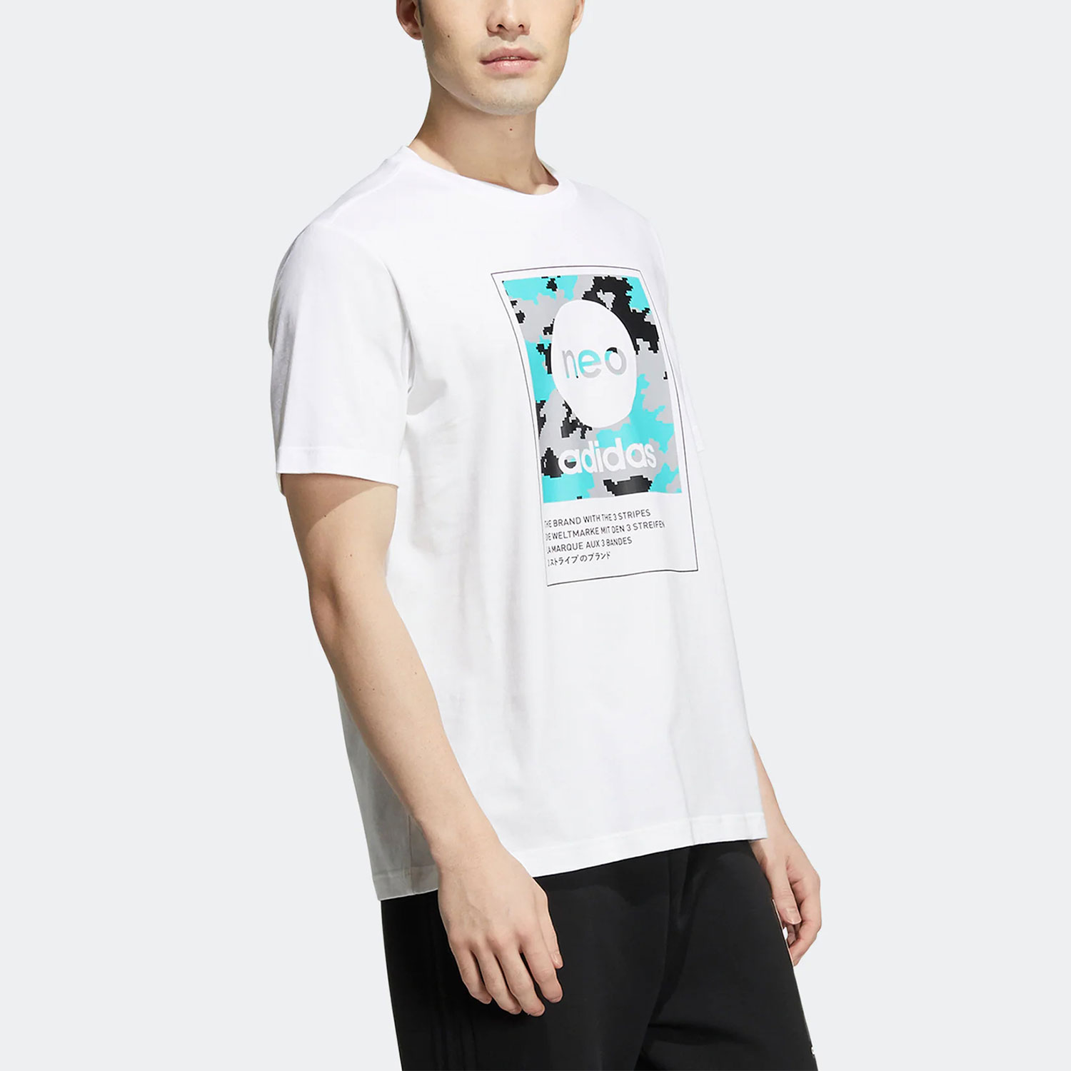 Adidas/阿迪达斯正品当季NEO新款休闲男子运动短袖HC9711 - 图0