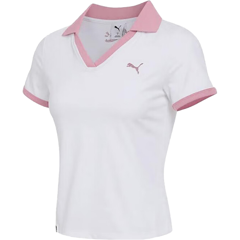 Puma/彪马官方正品W LATE ADD女士翻领运动针织休闲短袖692774-02 - 图3