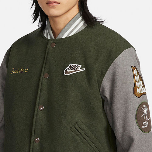 Nike/耐克正品冬新款男士经典拼接宽松保暖图案外套FV4026-325 - 图0