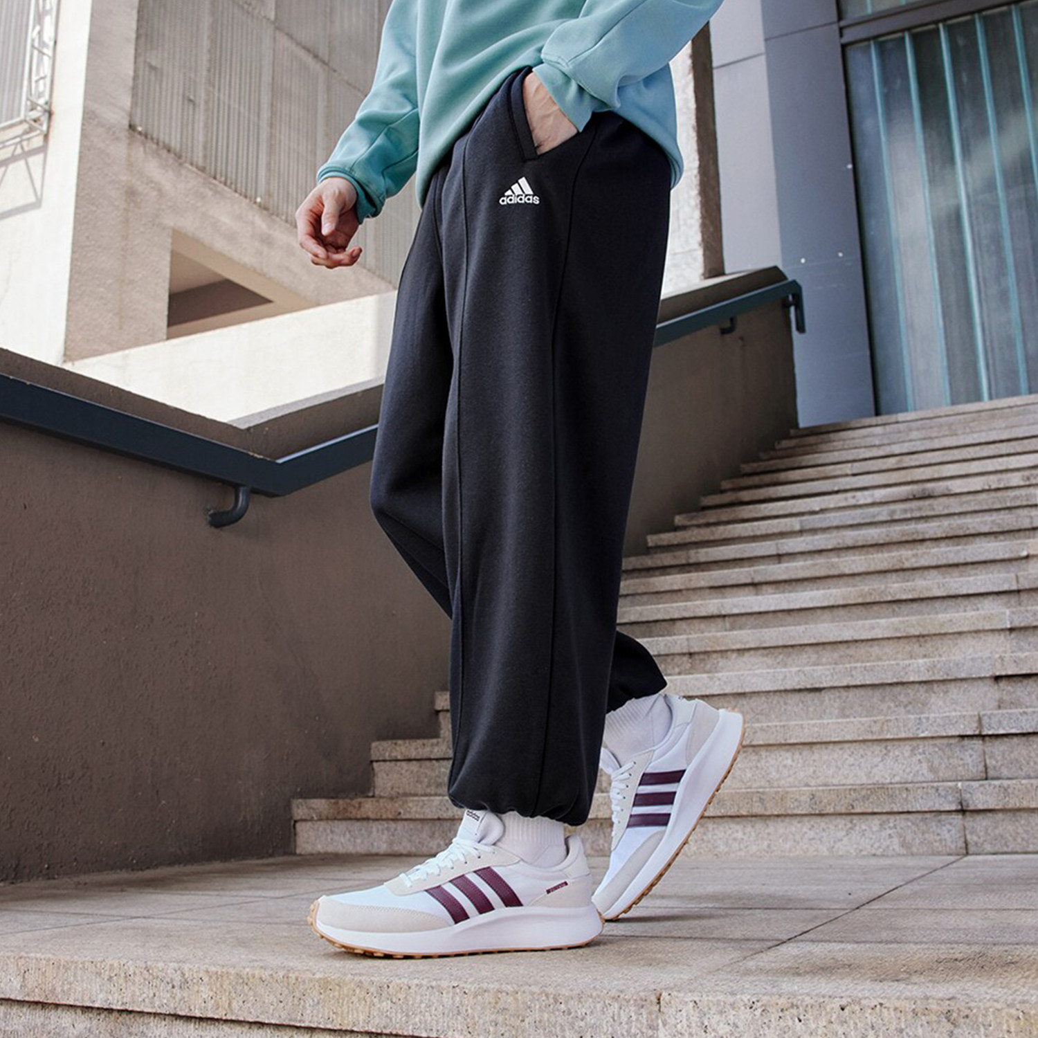 Adidas/阿迪达斯官方正品新款男女加绒加厚束脚运动休闲裤JM9117,淘宝优惠券,粉丝福利购,淘宝优惠卷