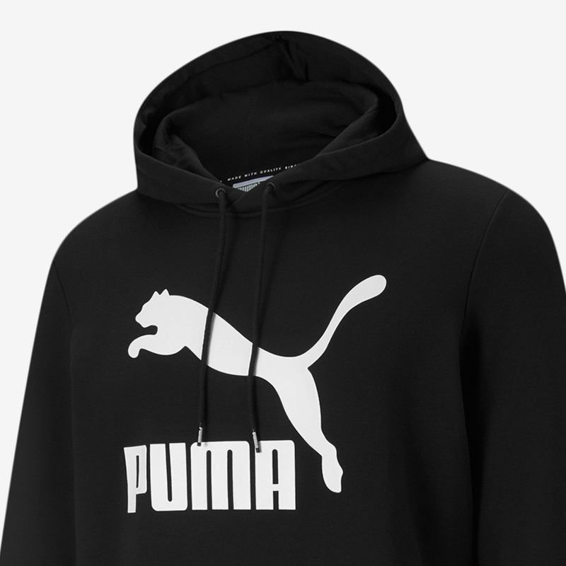 Puma/彪马正品透气专柜新款男士运动休闲印花连帽针织套头卫衣 - 图1