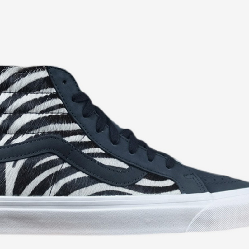 Vans/范斯男女新款斑马纹复古高帮耐磨运动休闲板鞋 VN0A38GF4ZD - 图0