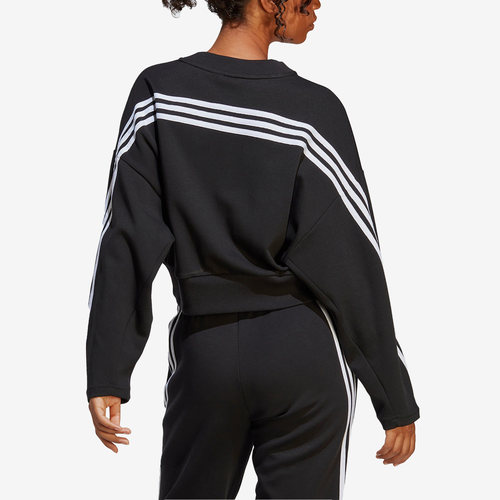 Adidas/阿迪达斯官方正品运动宽松女子长袖圆领卫衣套头衫IB8494 - 图0