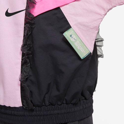 Nike/耐克官方正品女子拼接连帽加绒运动卫衣套头衫 DH1371-626 - 图2
