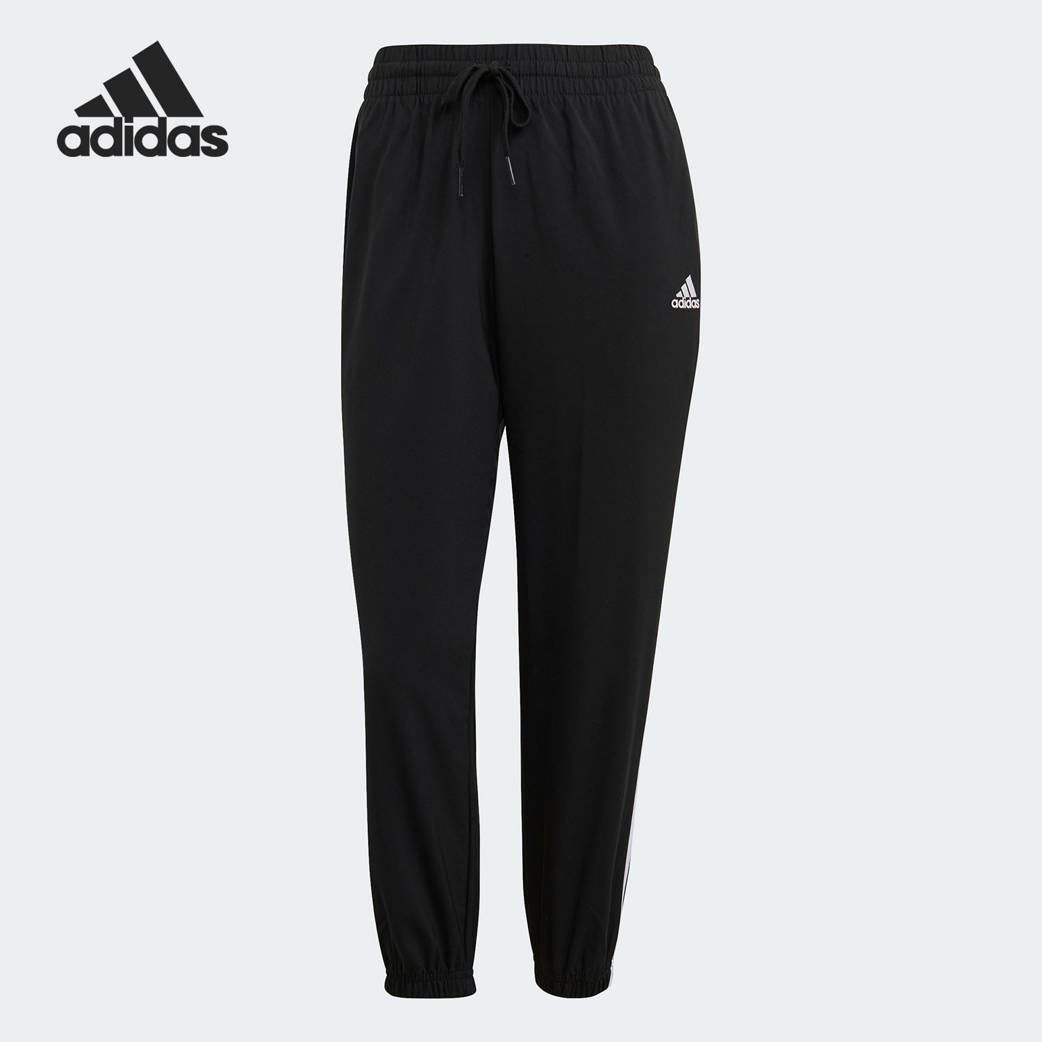 Adidas/阿迪达斯正品2021款三道杠女子休闲收口运动九分裤 GM5559-图2