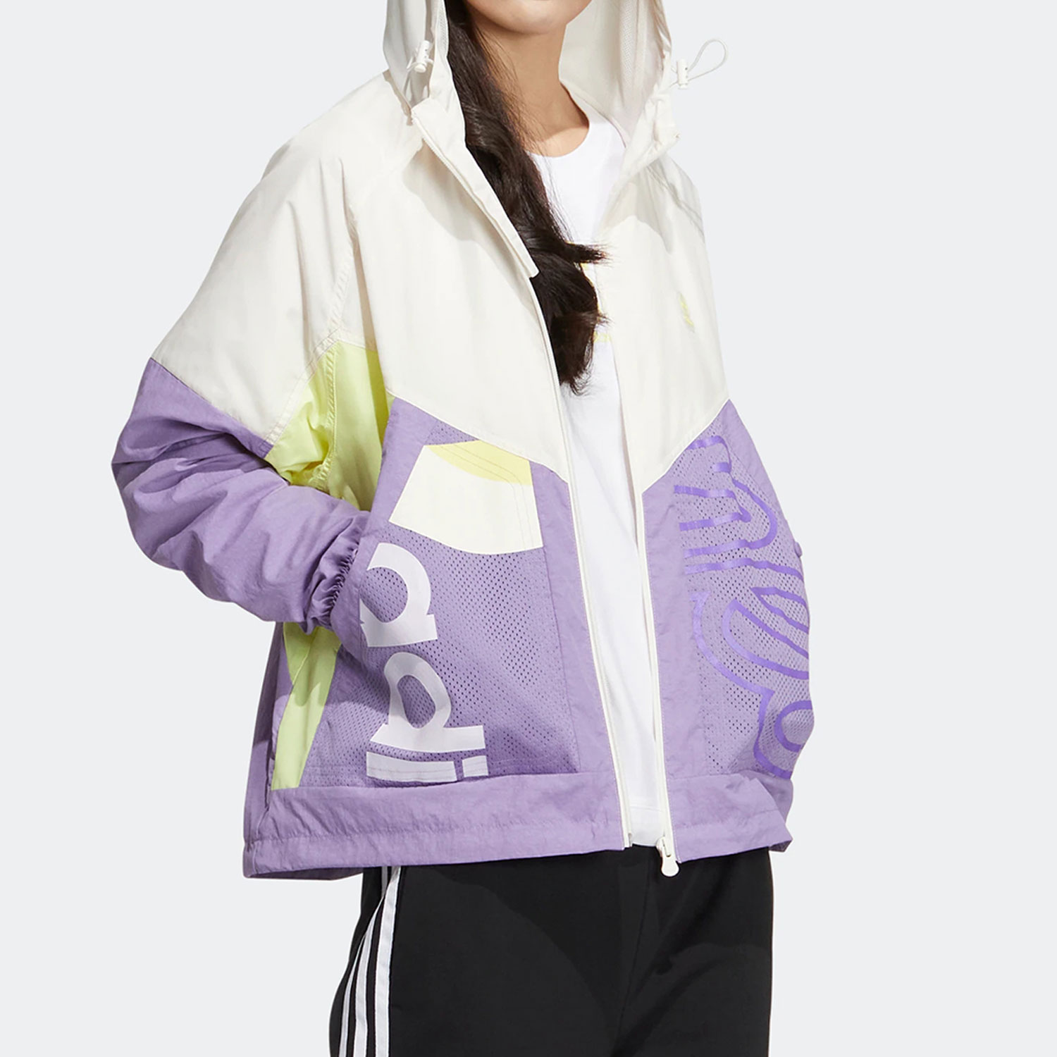 Adidas/阿迪达斯官方正品Neo 当季新款女子连帽夹克外套HS8836 - 图1