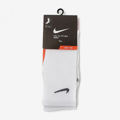 Nike/耐克官方正品男女同款舒适针织运动中筒袜（1对）SX4828-101 - 图0