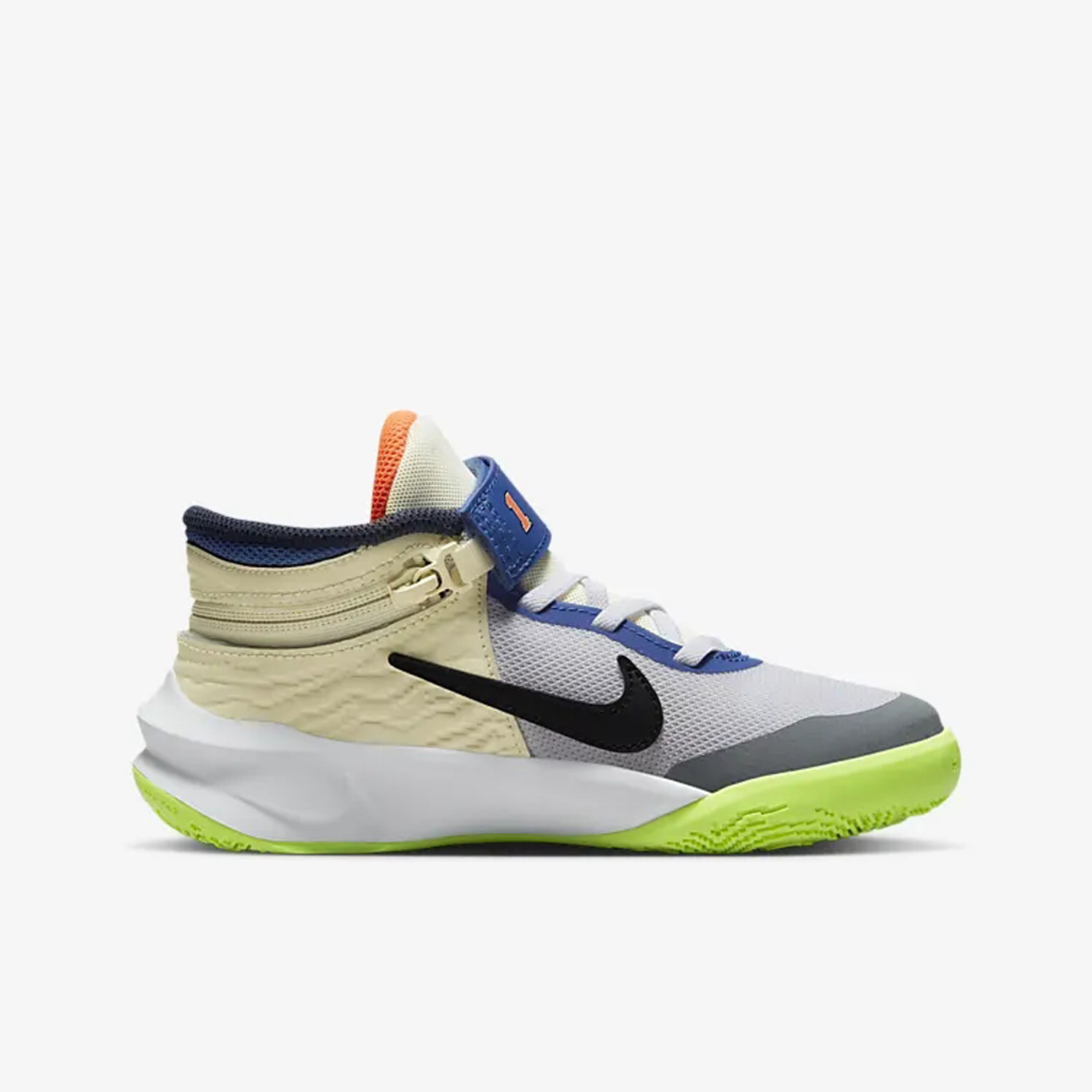 Nike/耐克正品TEAM HUSTLE 10 (GS)女子大童篮球鞋FB1881-101 - 图1