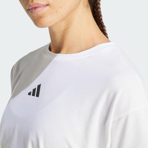 Adidas/阿迪达斯官方正品夏季女士训练运动健身休闲短袖T恤JX1194 - 图2