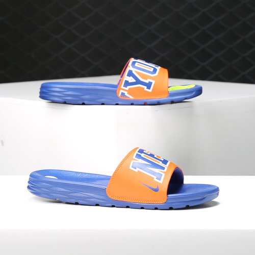 Nike/耐克正品 BENASSI SOLARSOFT NBA 男子勇士湖人拖鞋917551 - 图1