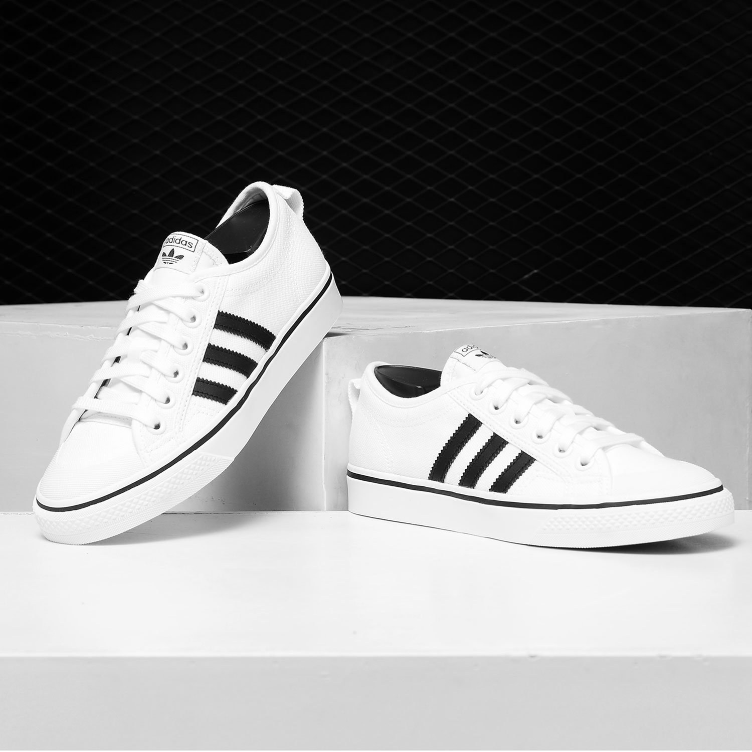 Adidas/阿迪达斯官方正品男女NIZZA低帮透气休闲运动板鞋 CQ2333 - 图0