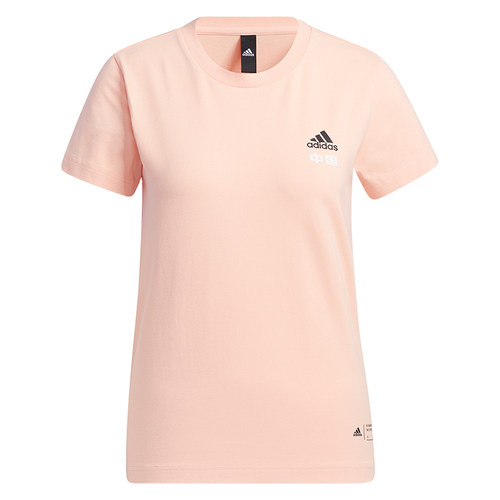 Adidas/阿迪达斯正品2021年春季女子圆领时尚透气运动T恤 GP1851-图3