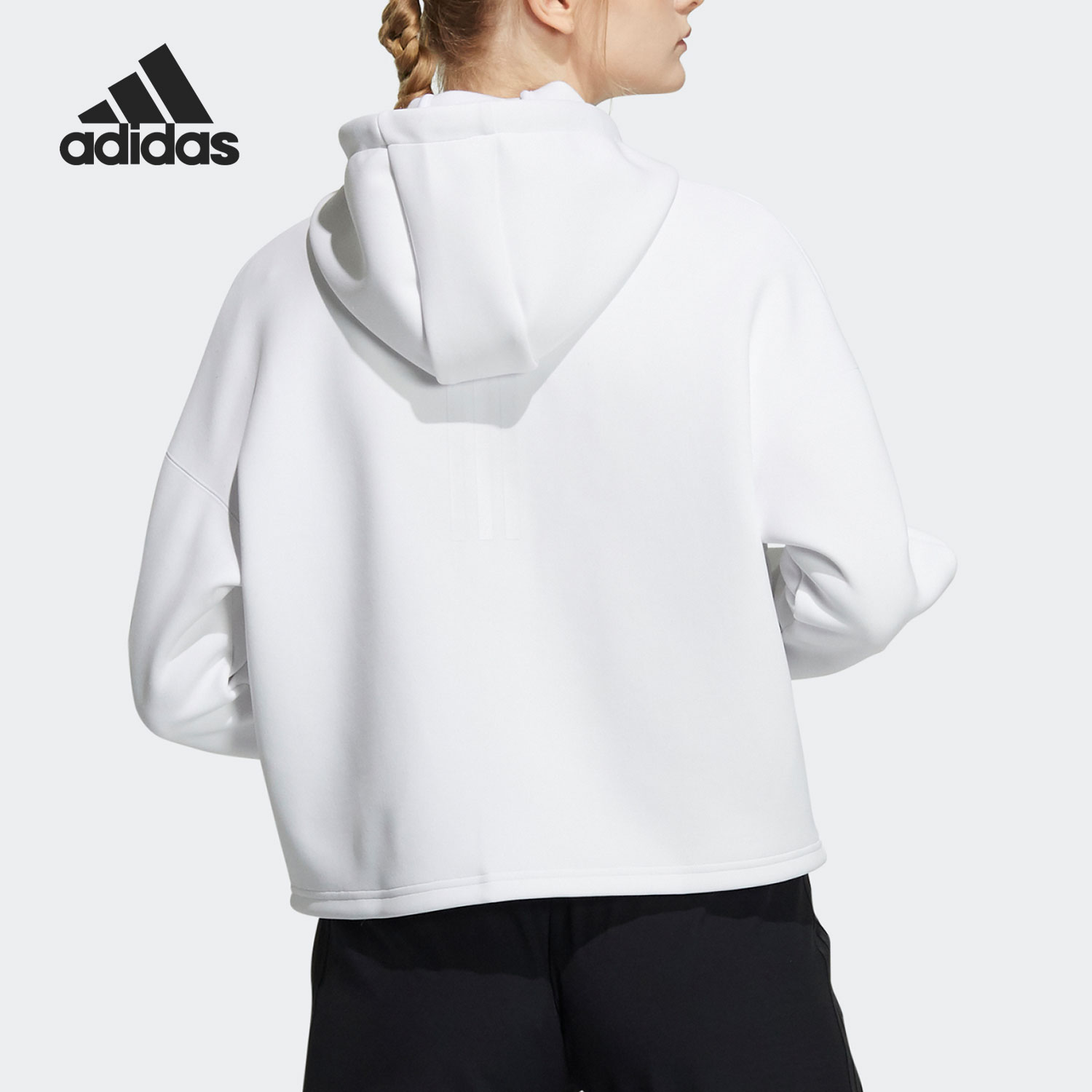 Adidas/阿迪达斯官方正品 SPORTSWEAR 女子休闲运动外套 H07372 - 图0