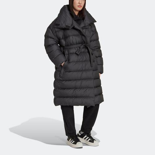 Adidas/阿迪达斯正品三叶草新款女子保暖中长款透气羽绒服 HK5245 - 图1
