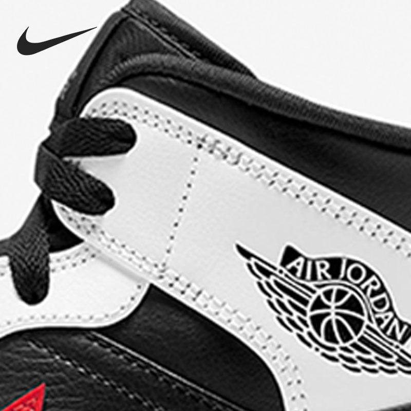 Nike/耐克正品AIR JORDAN 1 MID AJ1男子中帮运动休闲板鞋554724,淘宝优惠券,粉丝福利购,淘宝优惠卷