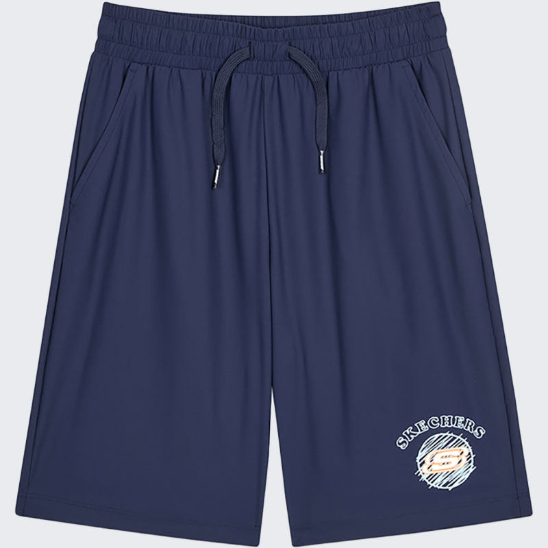 Skechers/斯凯奇正品新款男童时尚透气针织运动休闲短裤,淘宝优惠券,粉丝福利购,淘宝优惠卷