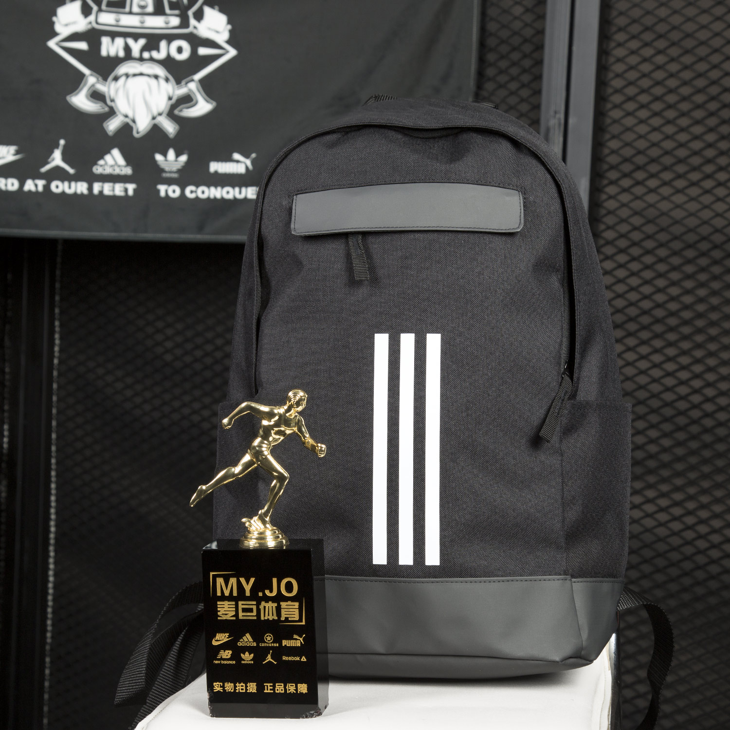 Adidas/阿迪达斯正品双肩包男包女包学生书包休闲双肩背包 CF3300 - 图2