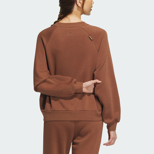 Adidas/阿迪达斯官方正品冬季新款女子加绒保暖休闲卫衣IX6792 - 图1