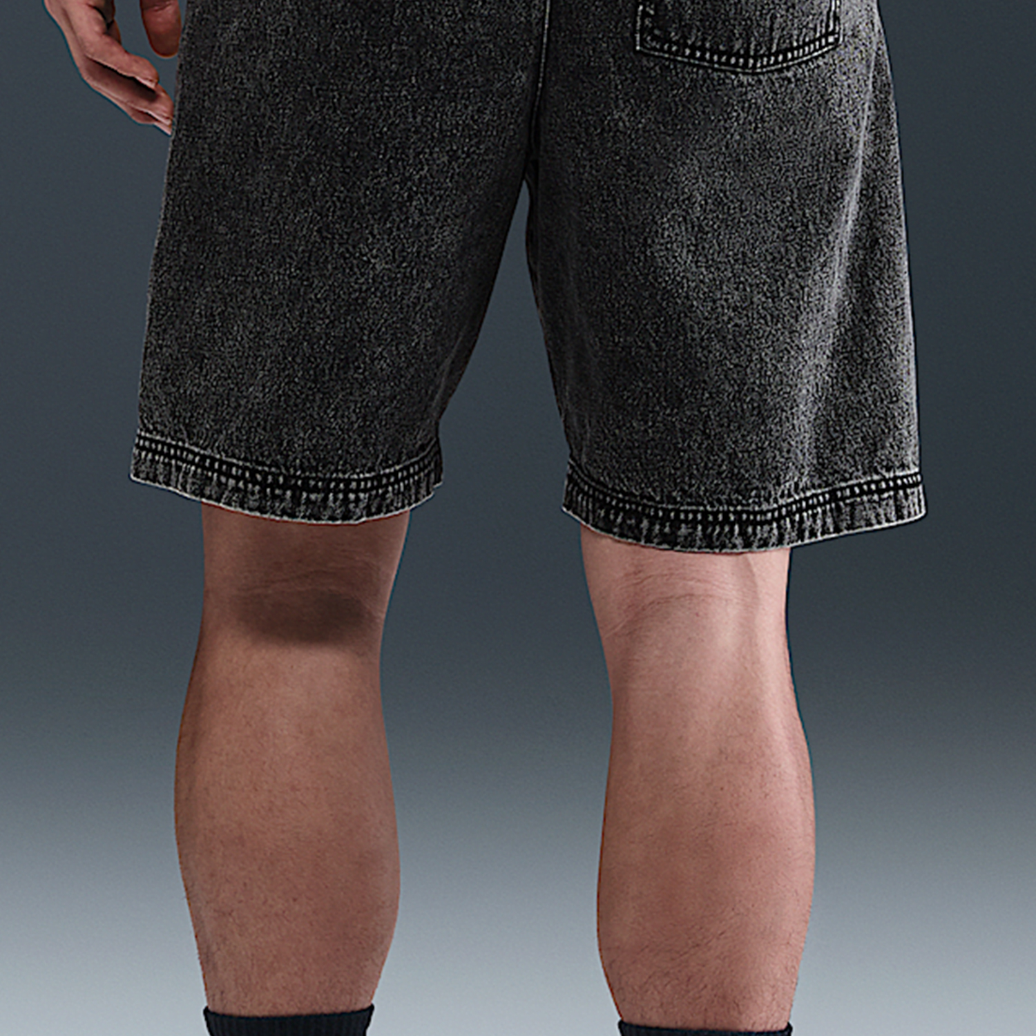 Nike/耐克正品Sportswear男士水洗牛仔透气经典短裤IF2858-010 - 图2