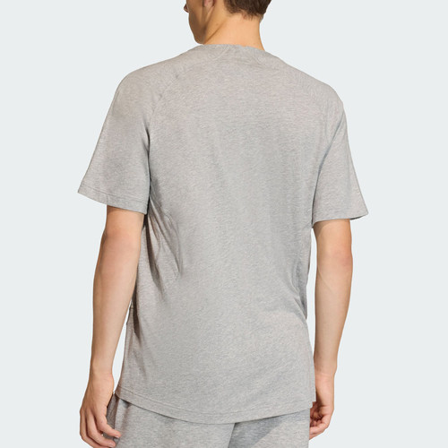 Adidas/阿迪达斯正品三叶草男士透气日常运动简约针织T恤KE0712 - 图0