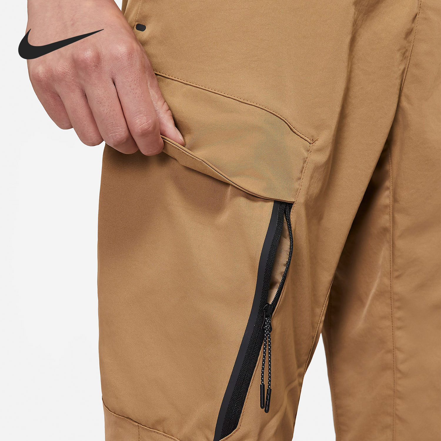 Nike/耐克官方正品男子舒适系带中腰针织运动休闲长裤 DH3867-258 - 图1