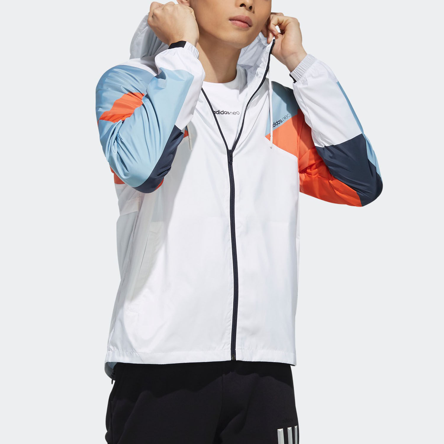 adidas /阿迪达斯正品拉链男外套 麦巨鞋类运动茄克/外套