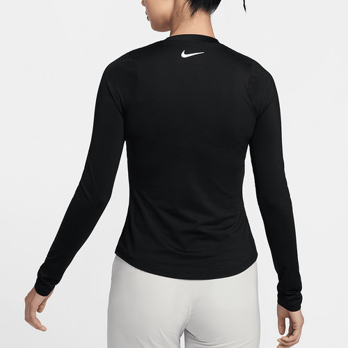 Nike/耐克正品新款女士运动休闲针织圆领长袖T恤DH2069-010 - 图0