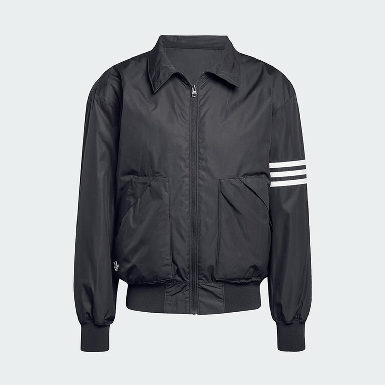 Adidas/阿迪达斯官方正品三叶草男士拉链翻领长袖夹克外套JC9908 - 图1