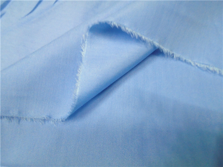 蓝色布料的确良办公室窗帘布烫台布夏季衬衣面料涤棉工作服天蓝色