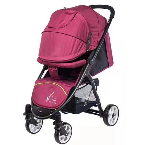 Коляска с сидением, складная детская башенка на четырех колесах для новорожденных, можно сидеть и лежать, амортизация