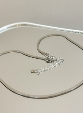 慕Ter 马爹胖胖maxkybas四方极爱同款s925银扁蛇骨链项链