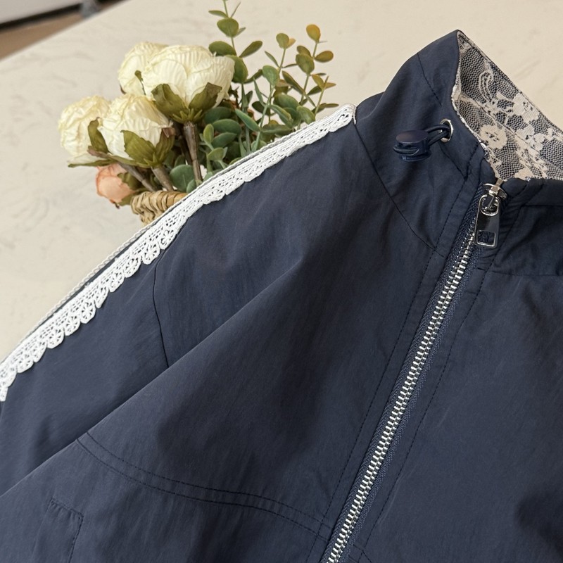 leomama女童蕾丝袖边外套儿童春季新款百搭洋气韩版抽绳拉链上衣,淘宝优惠券,粉丝福利购,淘宝优惠卷